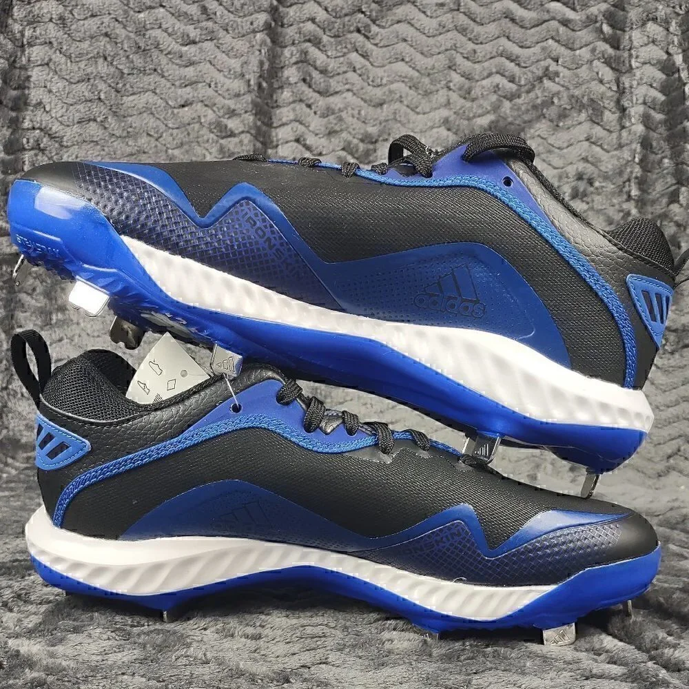 Adidas Icon 6 Bounce Mens Baseball Cleats Shoes Blue/Black FV9350 (NWT) Size 12